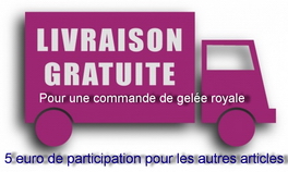 Livraison gratuite pour la gele royale les miels d'uzs